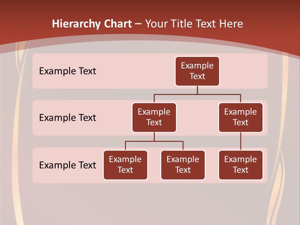 A Red Background With Gold Swirls On It PowerPoint Template