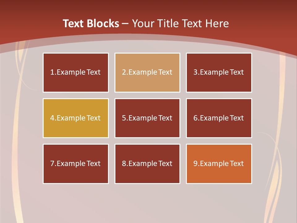 A Red Background With Gold Swirls On It PowerPoint Template