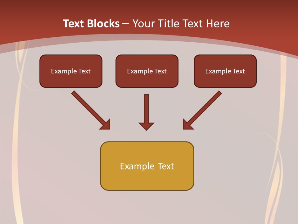 A Red Background With Gold Swirls On It PowerPoint Template