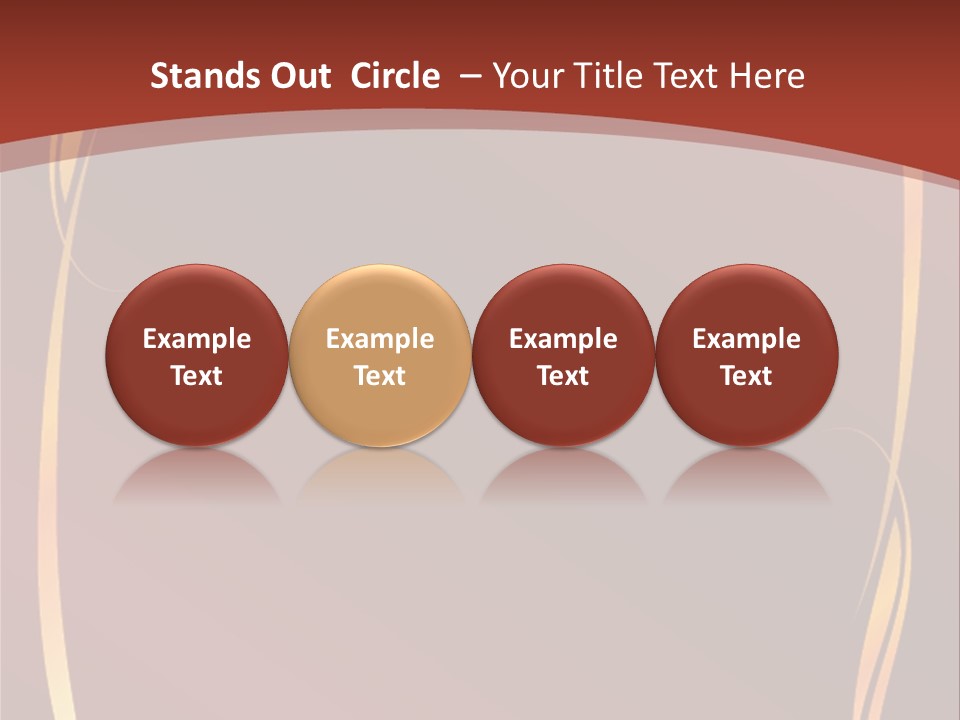 A Red Background With Gold Swirls On It PowerPoint Template