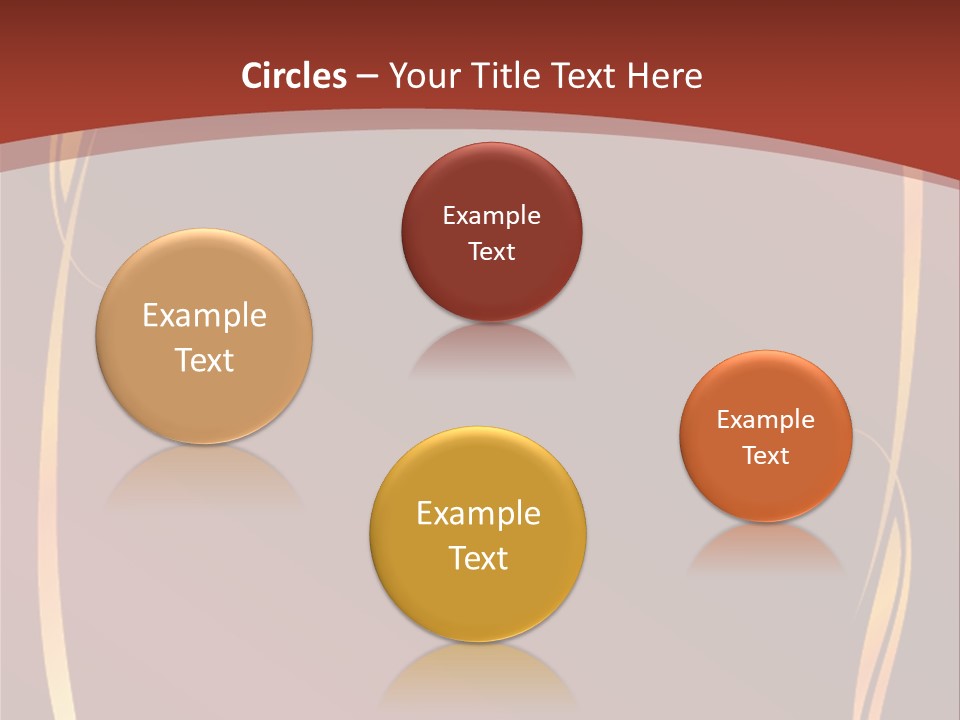 A Red Background With Gold Swirls On It PowerPoint Template