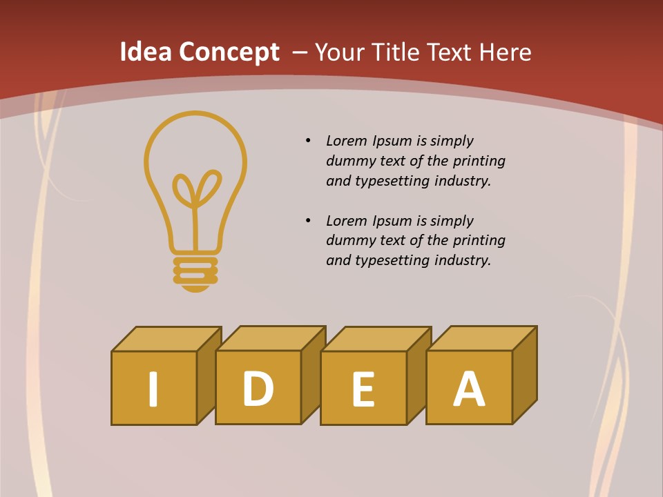 A Red Background With Gold Swirls On It PowerPoint Template