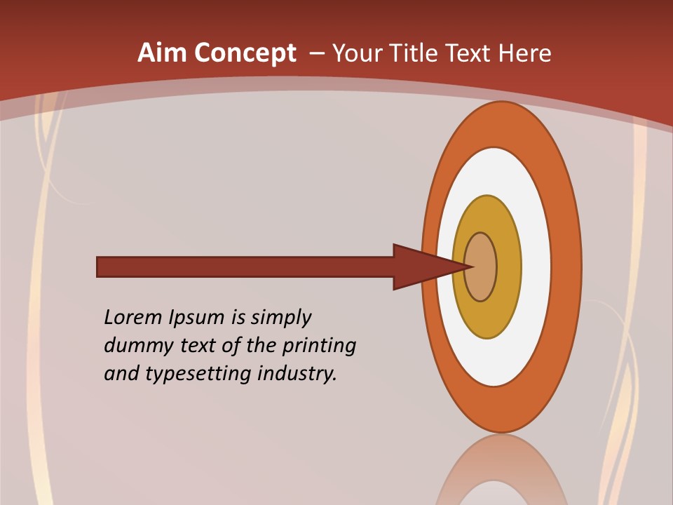 A Red Background With Gold Swirls On It PowerPoint Template