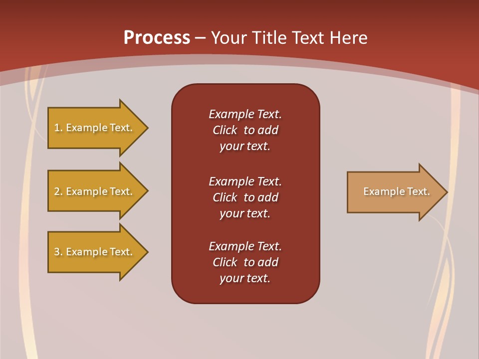 A Red Background With Gold Swirls On It PowerPoint Template