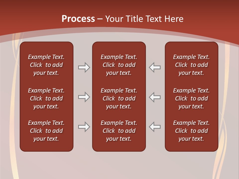 A Red Background With Gold Swirls On It PowerPoint Template