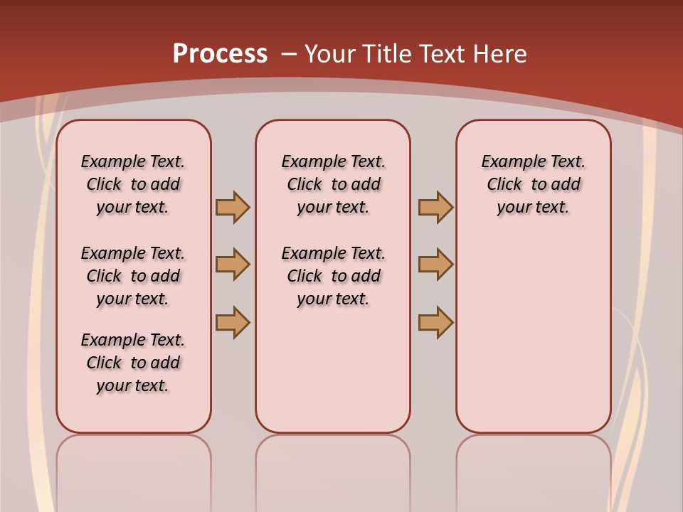 A Red Background With Gold Swirls On It PowerPoint Template