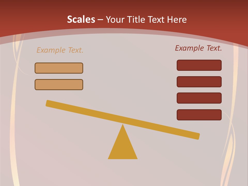 A Red Background With Gold Swirls On It PowerPoint Template