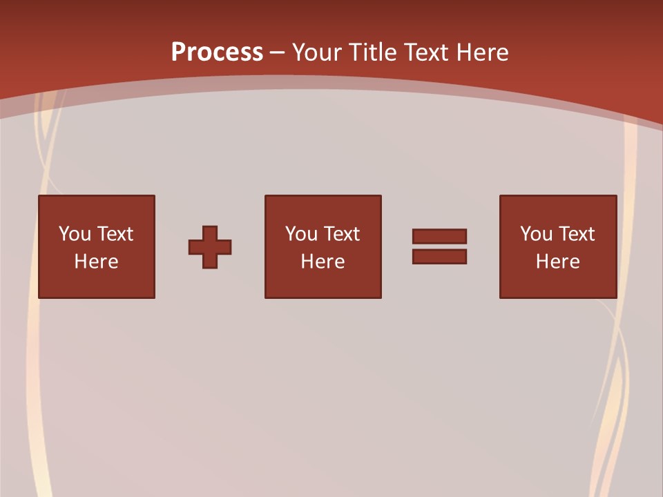 A Red Background With Gold Swirls On It PowerPoint Template