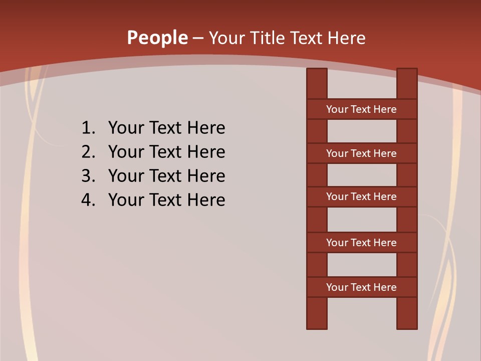 A Red Background With Gold Swirls On It PowerPoint Template