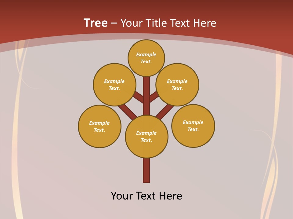 A Red Background With Gold Swirls On It PowerPoint Template