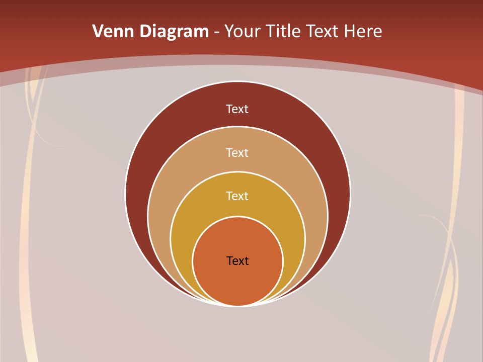 A Red Background With Gold Swirls On It PowerPoint Template