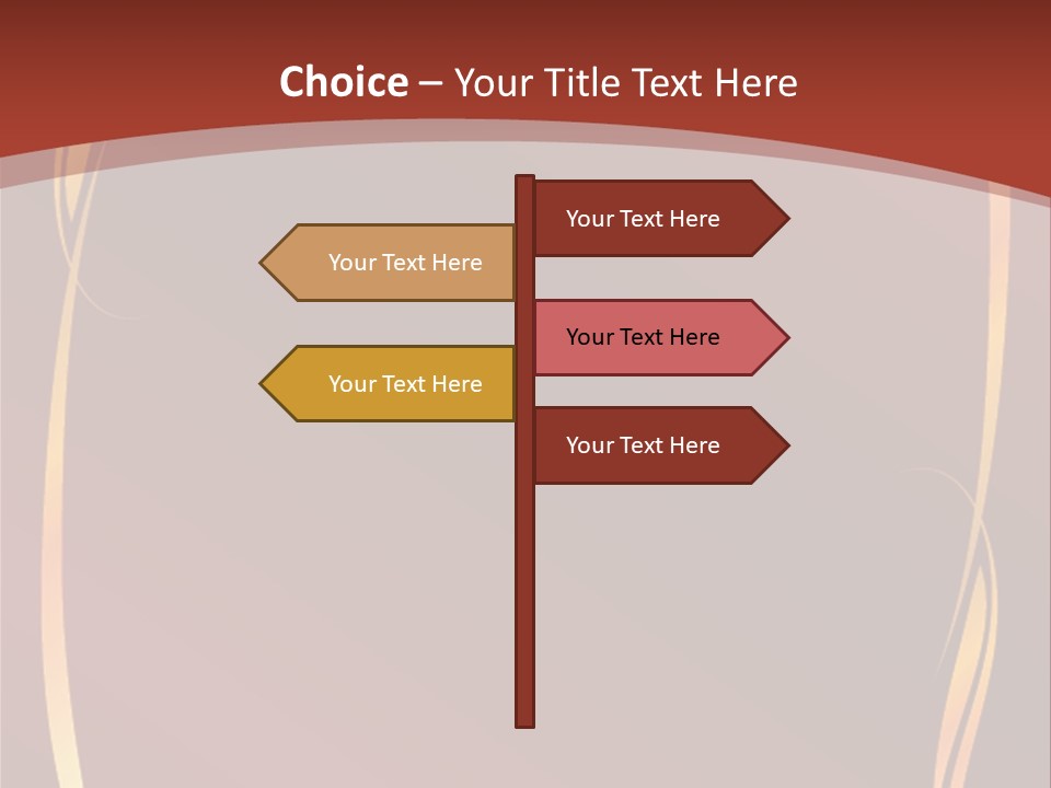 A Red Background With Gold Swirls On It PowerPoint Template
