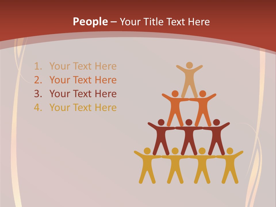 A Red Background With Gold Swirls On It PowerPoint Template