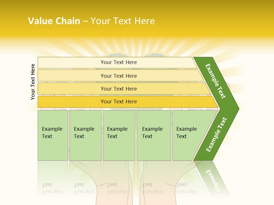 Two Hands Holding A Green Heart Over A White Background PowerPoint Template