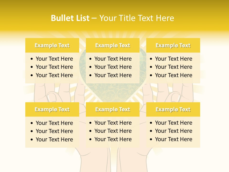 Two Hands Holding A Green Heart Over A White Background PowerPoint Template