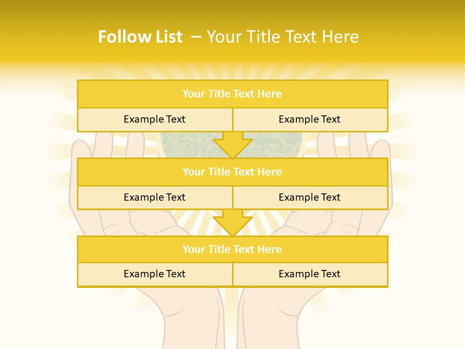 Two Hands Holding A Green Heart Over A White Background PowerPoint Template