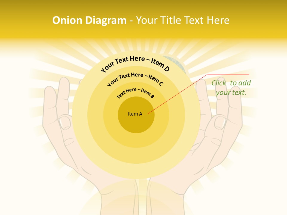 Two Hands Holding A Green Heart Over A White Background PowerPoint Template