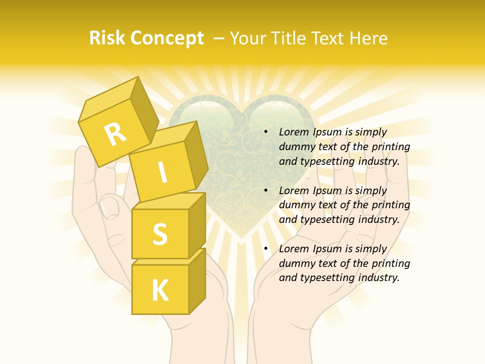 Two Hands Holding A Green Heart Over A White Background PowerPoint Template