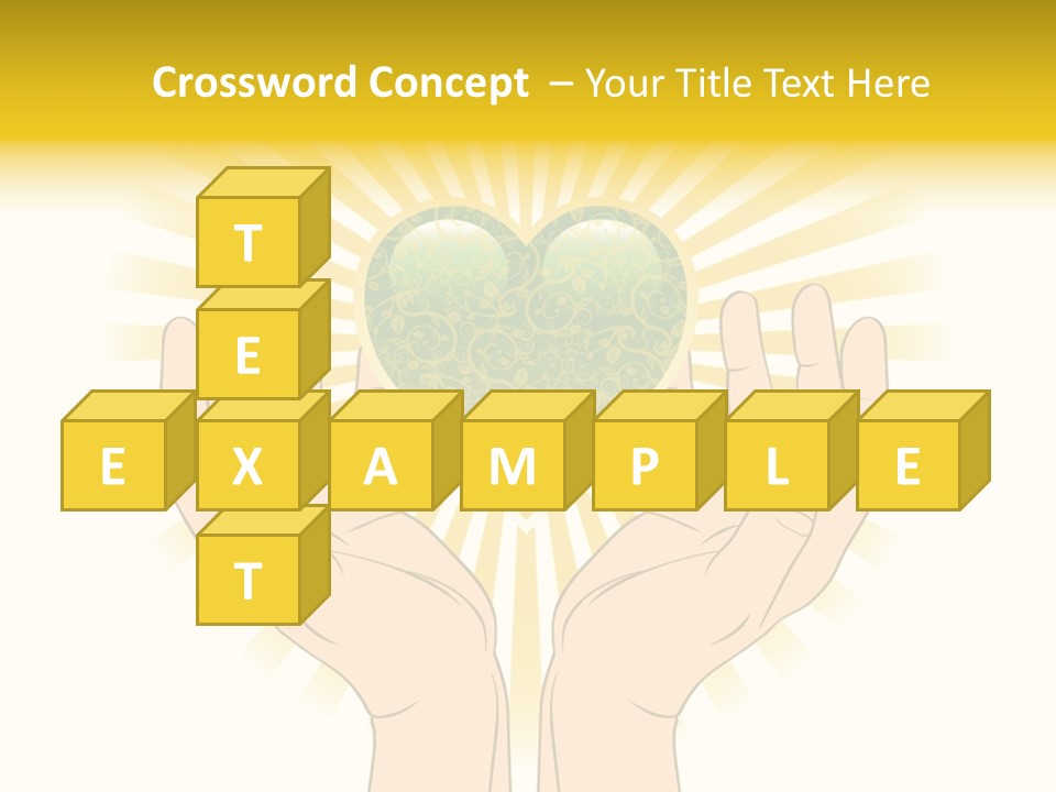 Two Hands Holding A Green Heart Over A White Background PowerPoint Template