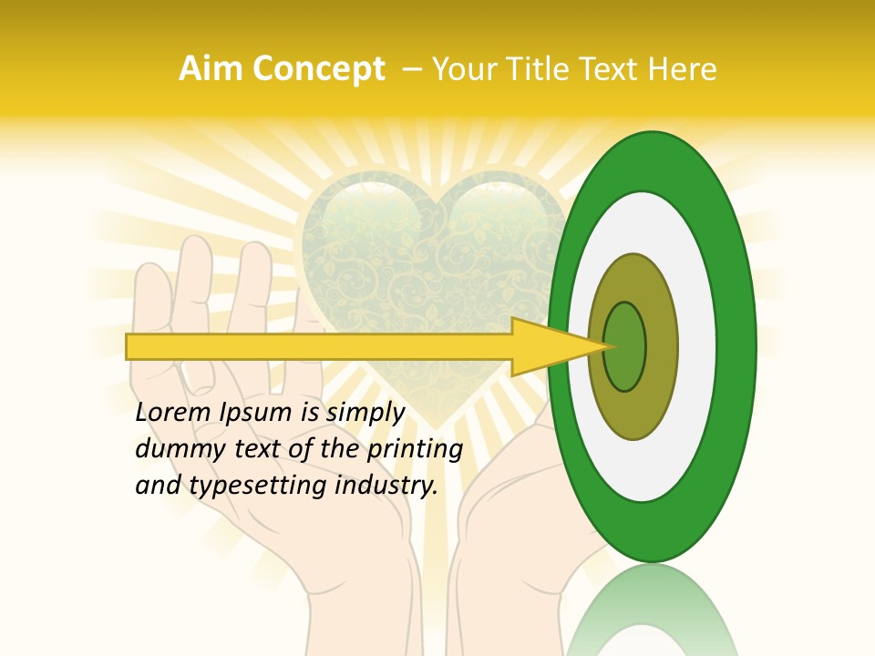 Two Hands Holding A Green Heart Over A White Background PowerPoint Template