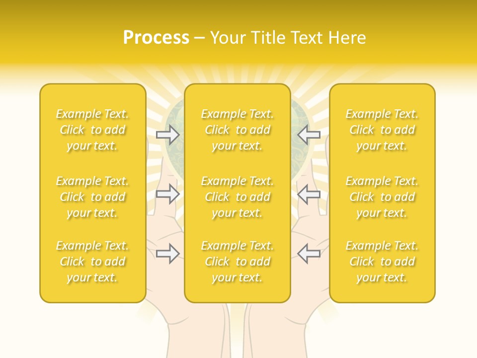Two Hands Holding A Green Heart Over A White Background PowerPoint Template