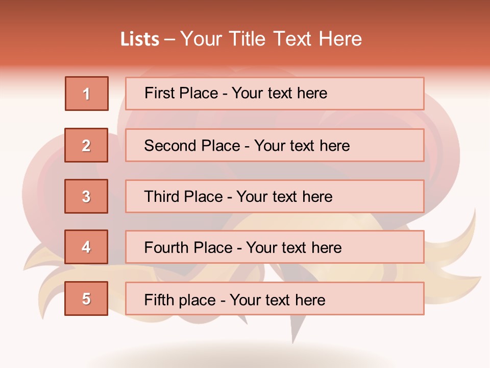 A Red Heart With A Gold Ribbon On A White Background PowerPoint Template