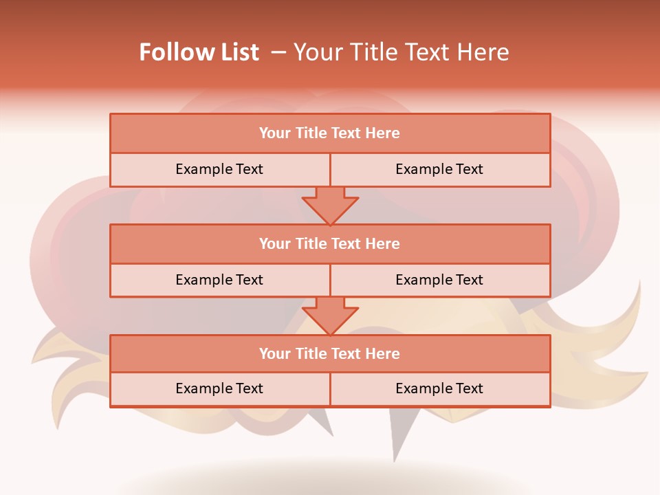 A Red Heart With A Gold Ribbon On A White Background PowerPoint Template