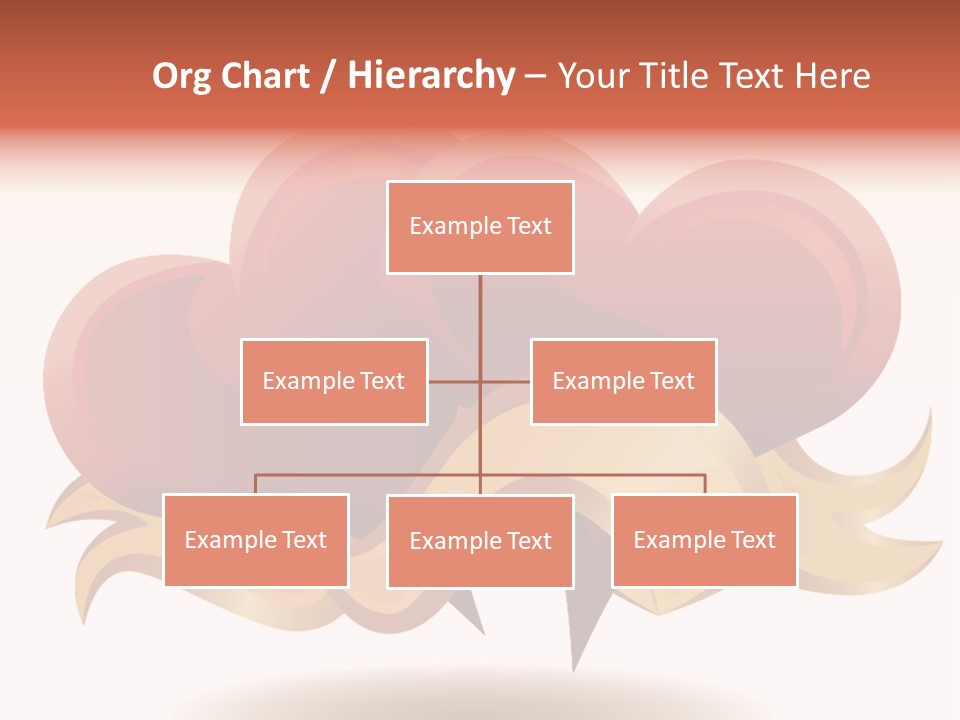 A Red Heart With A Gold Ribbon On A White Background PowerPoint Template