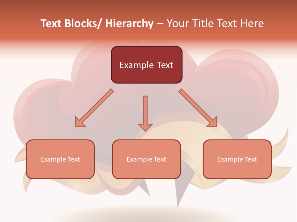 A Red Heart With A Gold Ribbon On A White Background PowerPoint Template