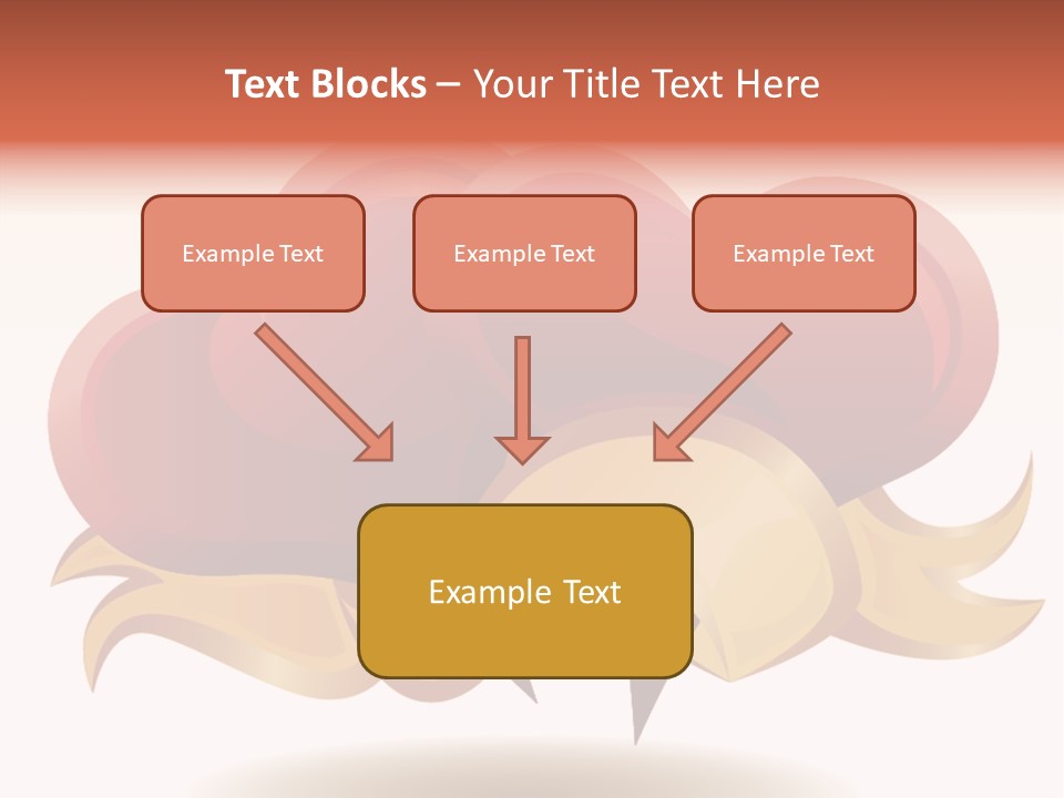 A Red Heart With A Gold Ribbon On A White Background PowerPoint Template