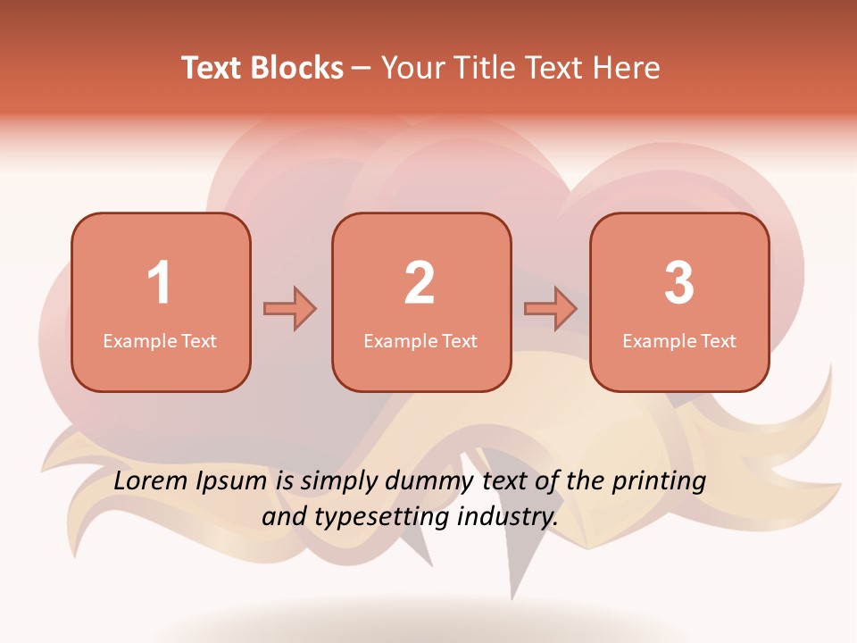 A Red Heart With A Gold Ribbon On A White Background PowerPoint Template