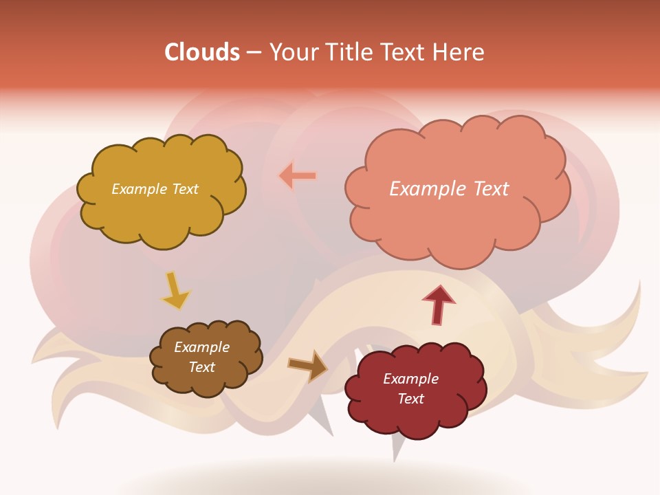 A Red Heart With A Gold Ribbon On A White Background PowerPoint Template