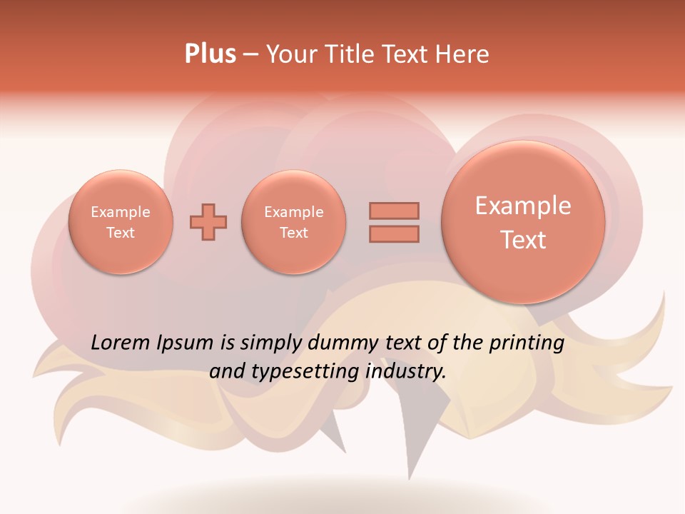 A Red Heart With A Gold Ribbon On A White Background PowerPoint Template
