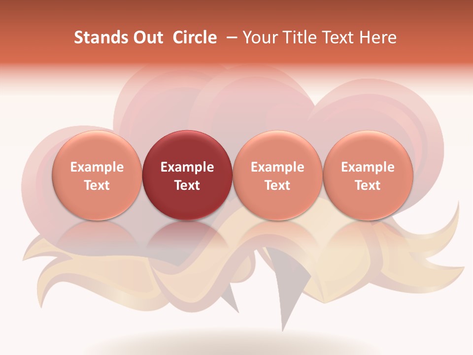 A Red Heart With A Gold Ribbon On A White Background PowerPoint Template