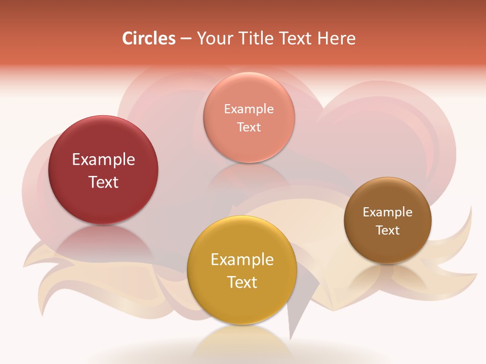 A Red Heart With A Gold Ribbon On A White Background PowerPoint Template