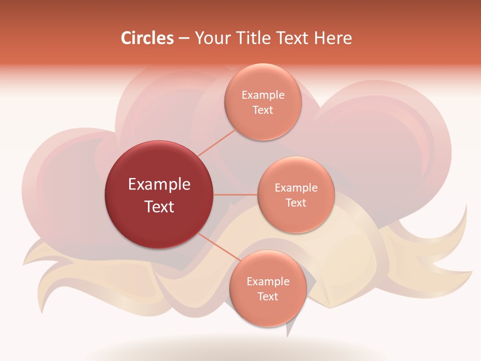 A Red Heart With A Gold Ribbon On A White Background PowerPoint Template