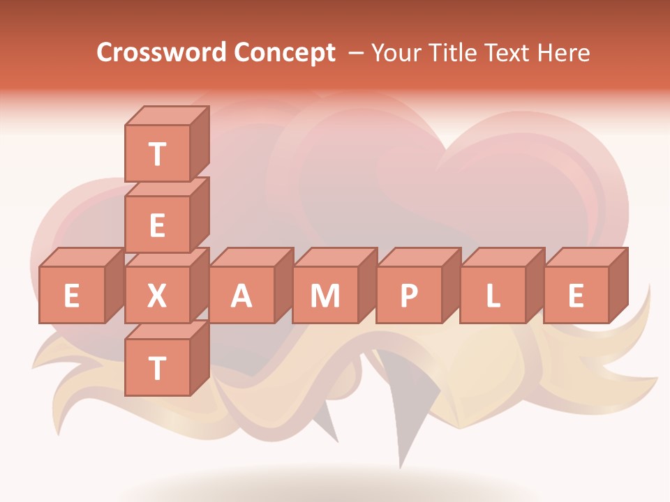 A Red Heart With A Gold Ribbon On A White Background PowerPoint Template