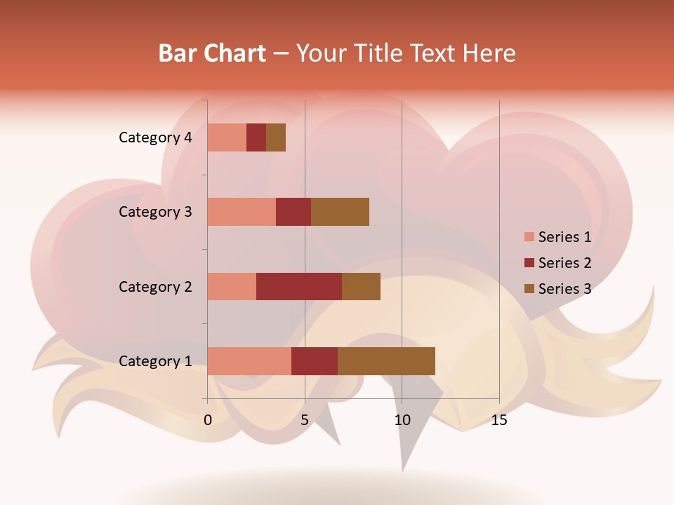 A Red Heart With A Gold Ribbon On A White Background PowerPoint Template