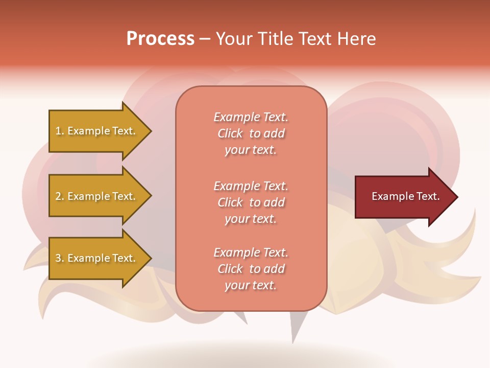 A Red Heart With A Gold Ribbon On A White Background PowerPoint Template