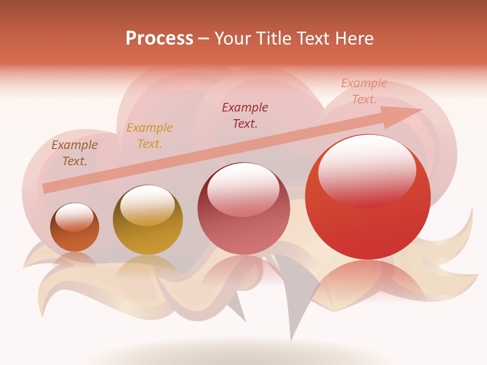 A Red Heart With A Gold Ribbon On A White Background PowerPoint Template