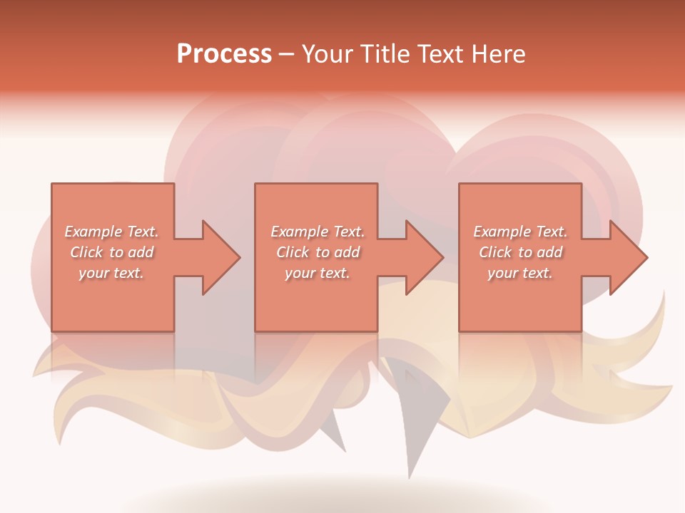 A Red Heart With A Gold Ribbon On A White Background PowerPoint Template