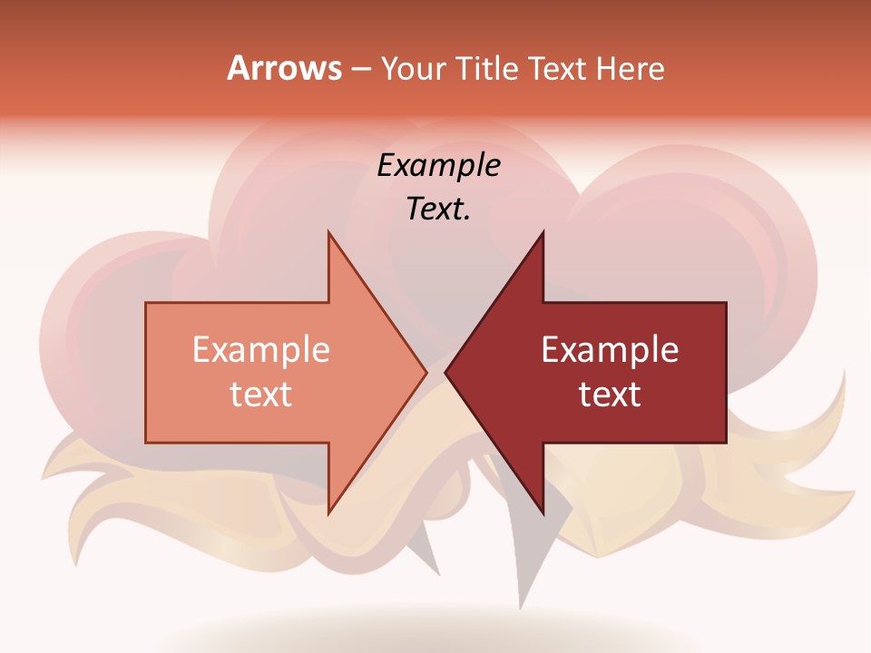 A Red Heart With A Gold Ribbon On A White Background PowerPoint Template