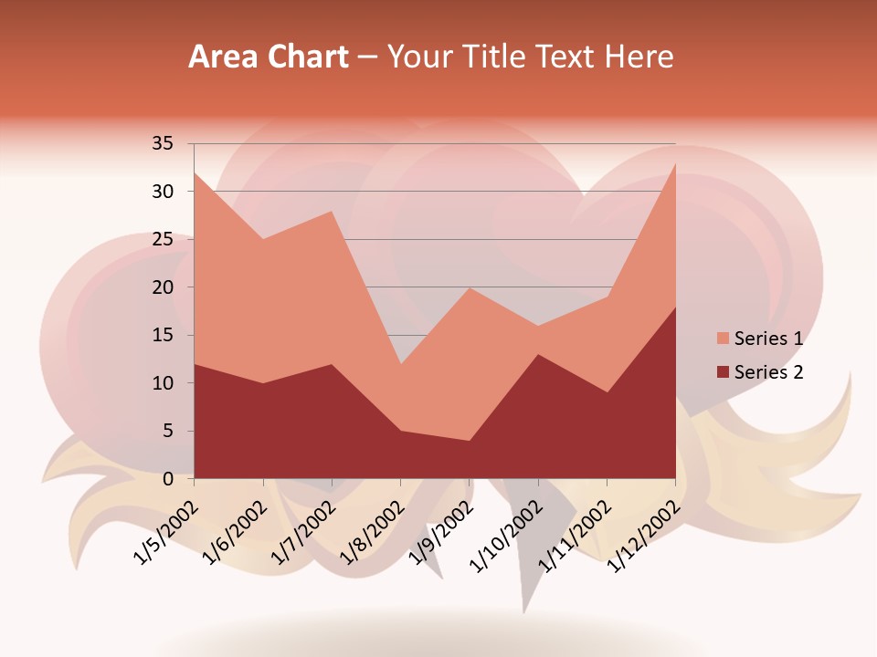 A Red Heart With A Gold Ribbon On A White Background PowerPoint Template