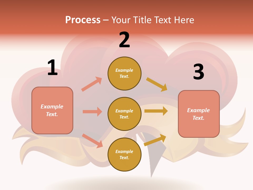 A Red Heart With A Gold Ribbon On A White Background PowerPoint Template
