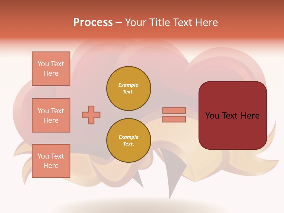 A Red Heart With A Gold Ribbon On A White Background PowerPoint Template