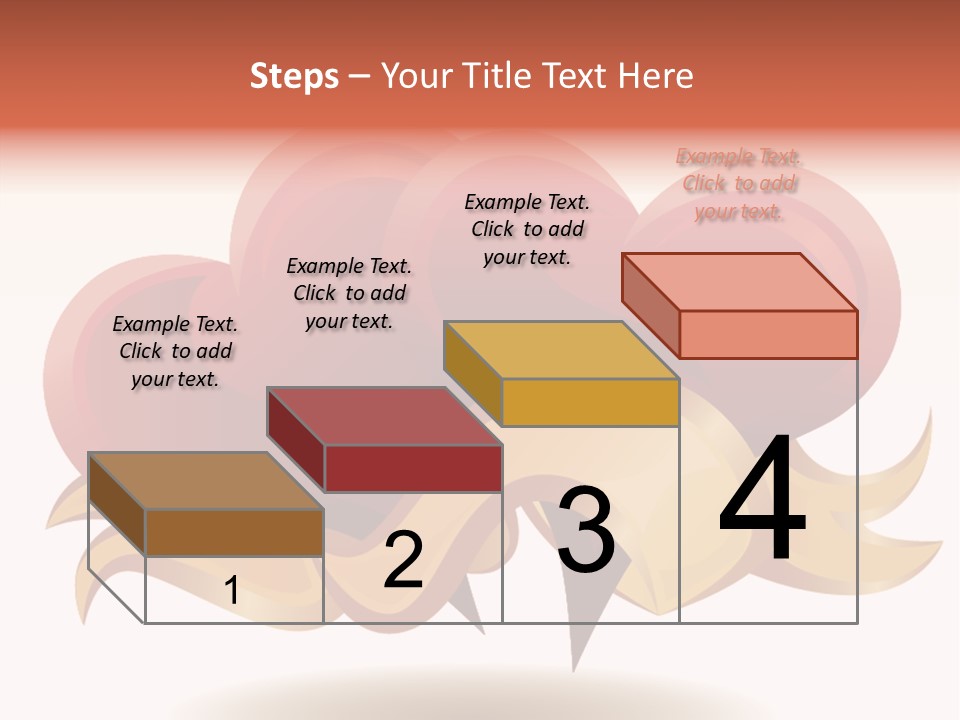 A Red Heart With A Gold Ribbon On A White Background PowerPoint Template