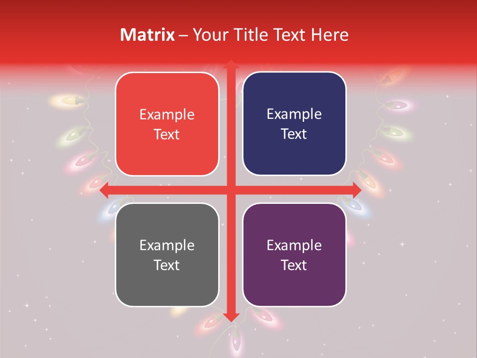 A Heart Shape Made Up Of Lights On A Blue Background PowerPoint Template