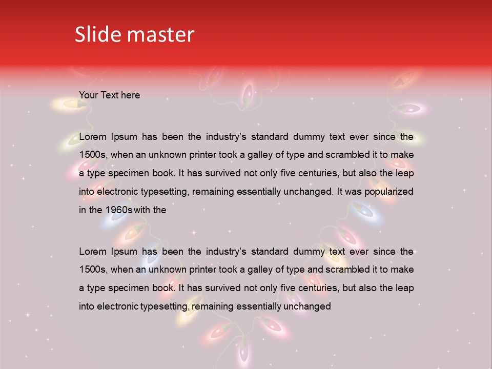 A Heart Shape Made Up Of Lights On A Blue Background PowerPoint Template