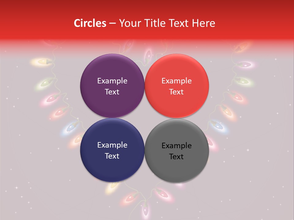 A Heart Shape Made Up Of Lights On A Blue Background PowerPoint Template