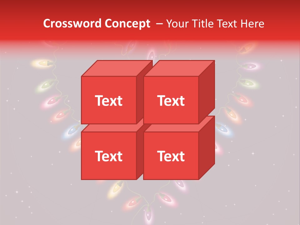 A Heart Shape Made Up Of Lights On A Blue Background PowerPoint Template